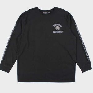 Men's Harley Davidson Long Sleeve Black Cotton Shirt Size XL